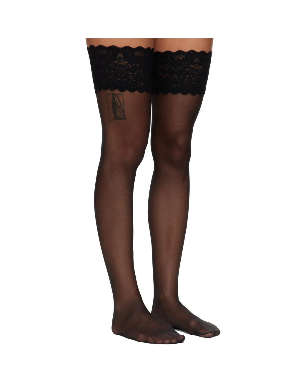 Wolford Brown Satin Touch 20 Stay-Up Stockings