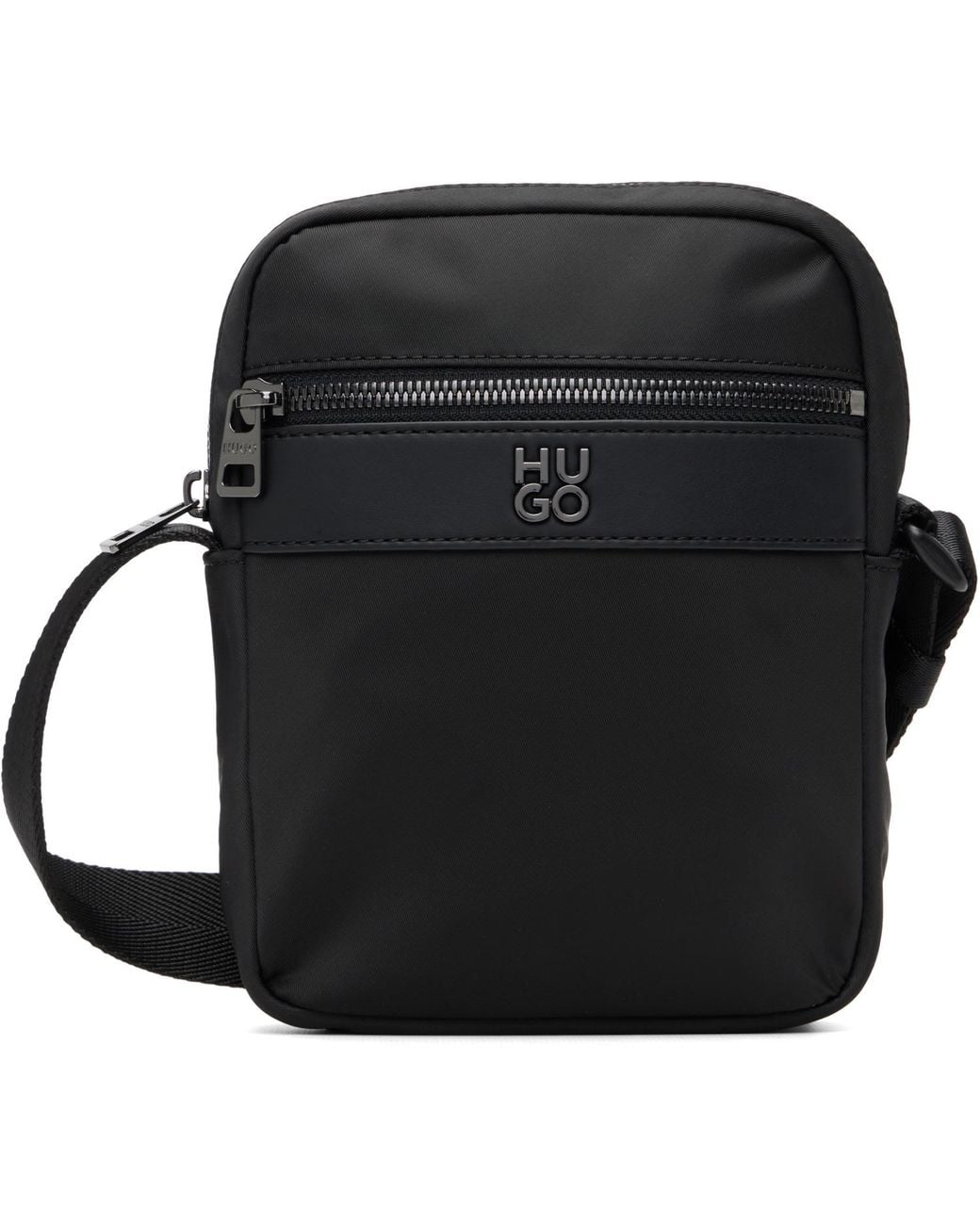 HUGO Black Logo Hardware Bag for men