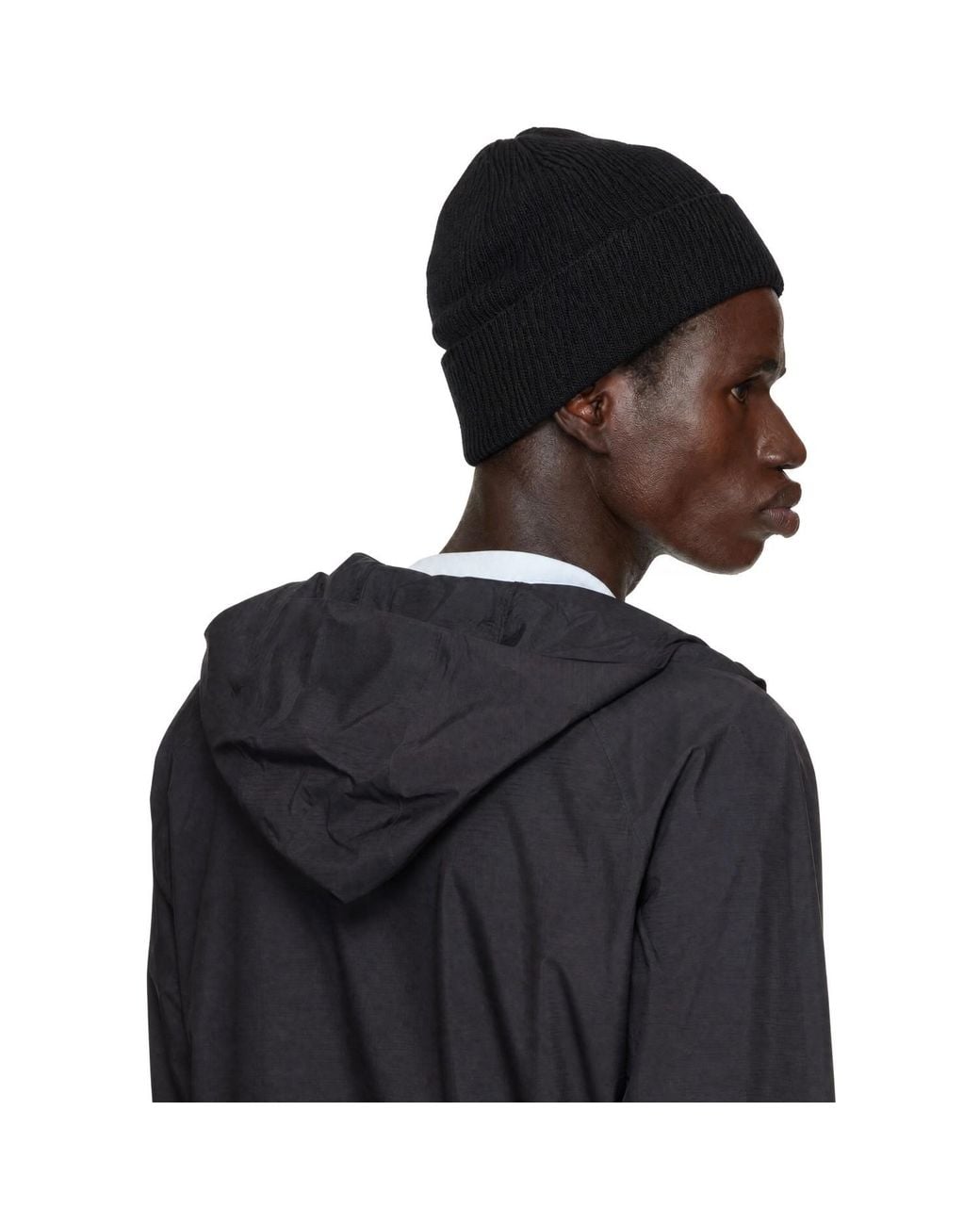 Veilance Black Conic Wool Toque Beanie for men