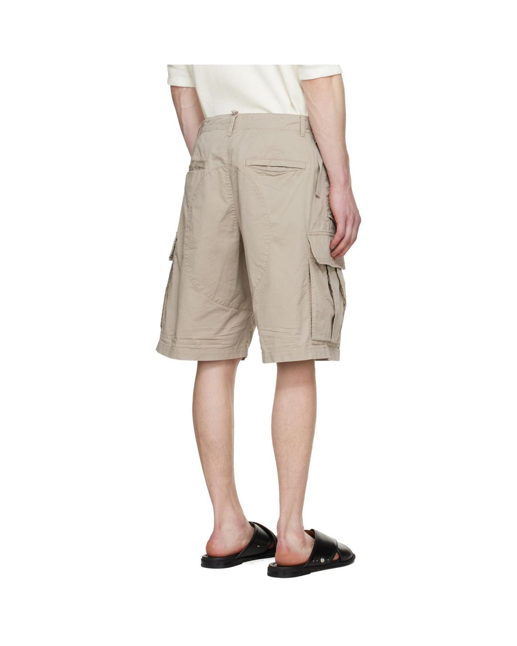 DSquared² Natural Light Cotton Utility Kawaii Shorts for men