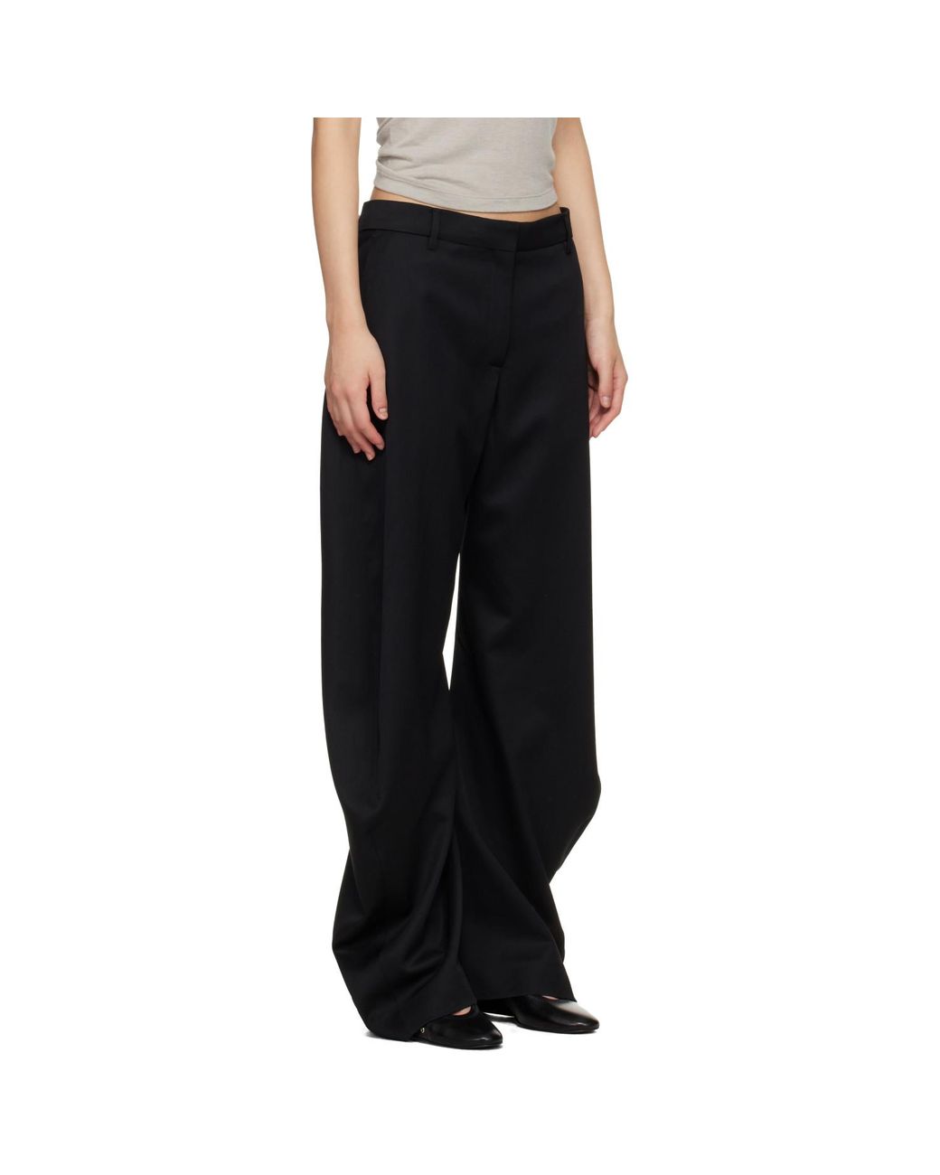 Acne Black Wool Trousers