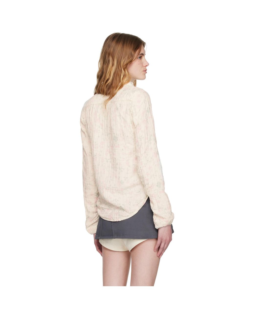 OPEN YY Black Off- Floral Blankie Shirt