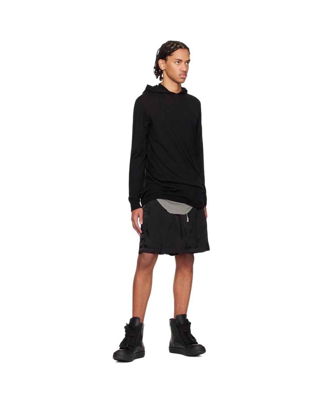 Rick Owens Black Temple Jumbolace Sneaks Sneakers for men