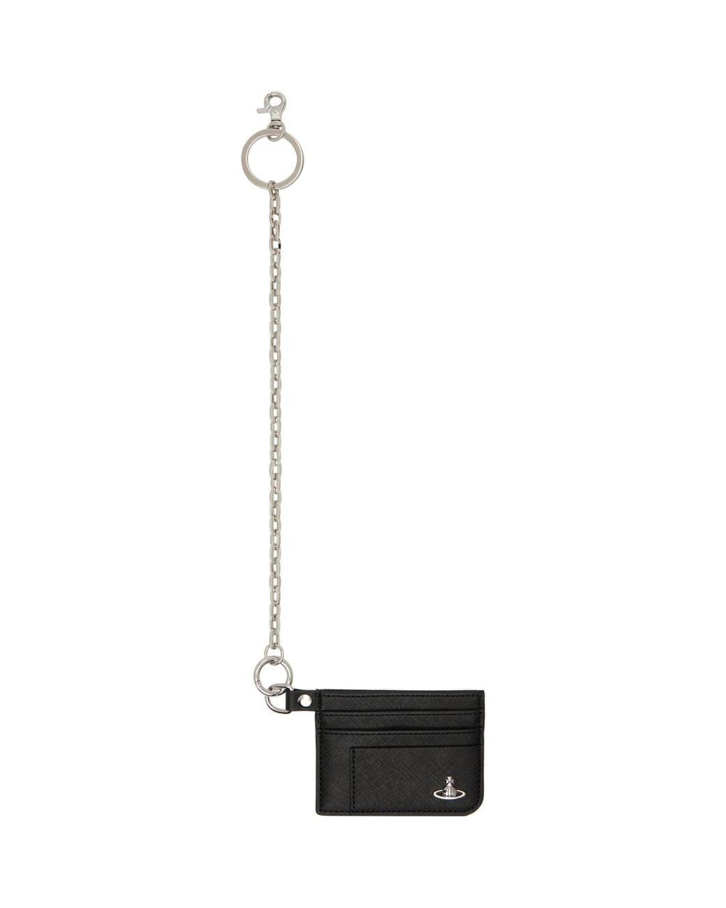 Vivienne Westwood White Flat Chain Card Holder for men