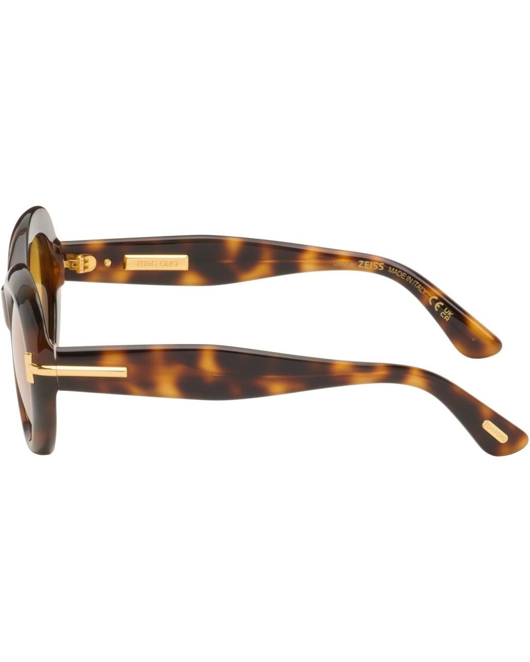 Tom Ford Brown Icon Oval Sunglasses