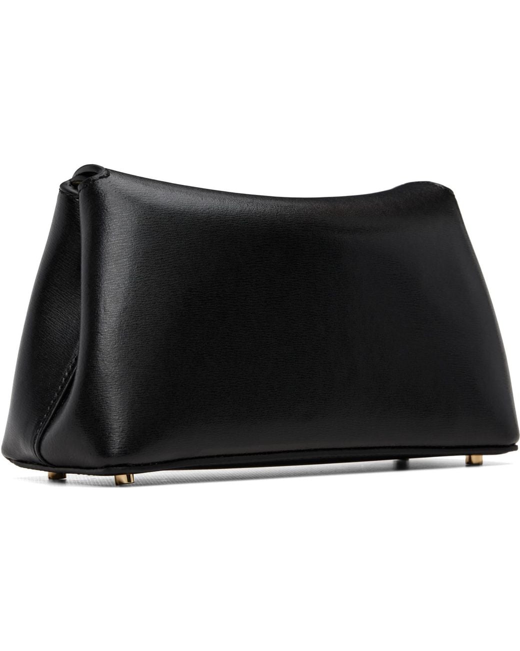 Totême Black Mini T-Lock Leather Clutch