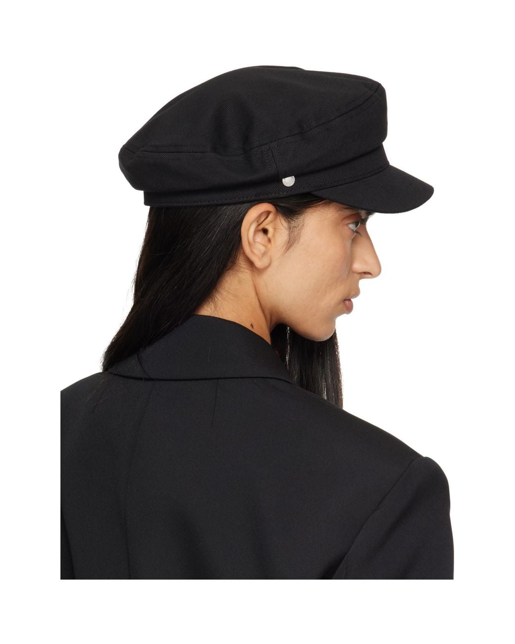 Rag & Bone Black Eleanor Newsboy Cap