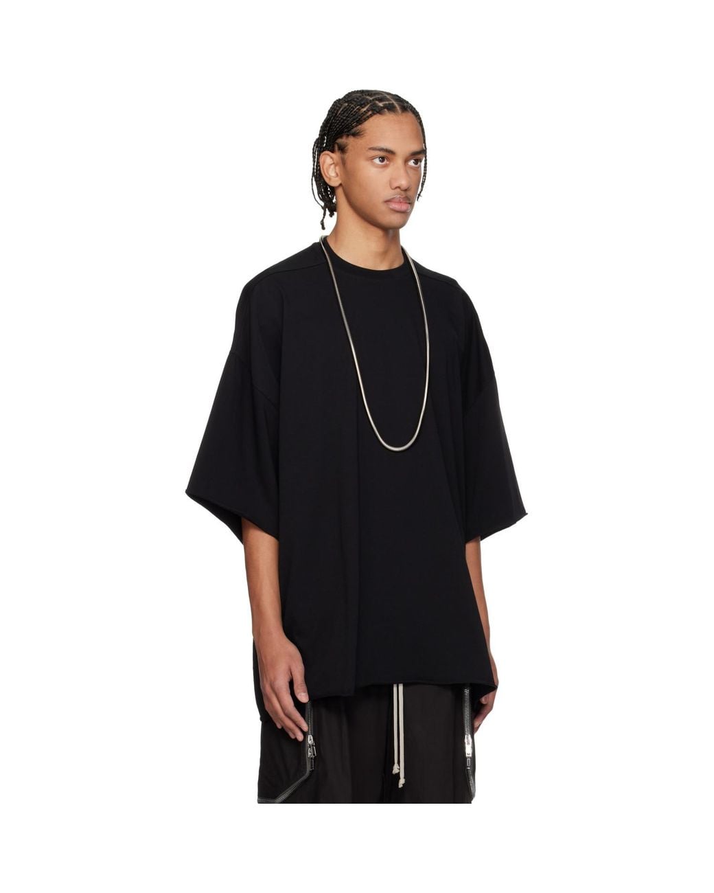 Rick Owens Black Temple Tommy T-shirt for men