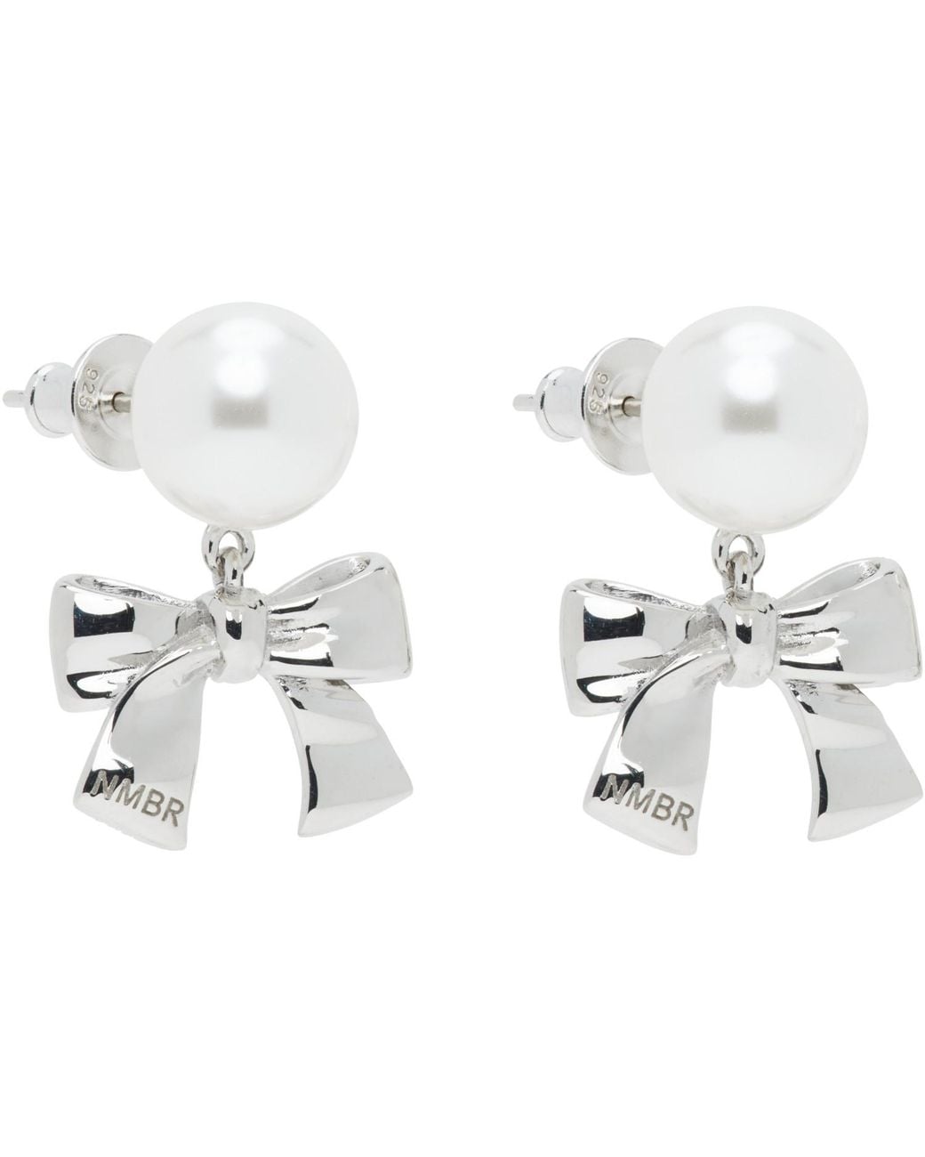 NUMBERING Black #9118 Earrings