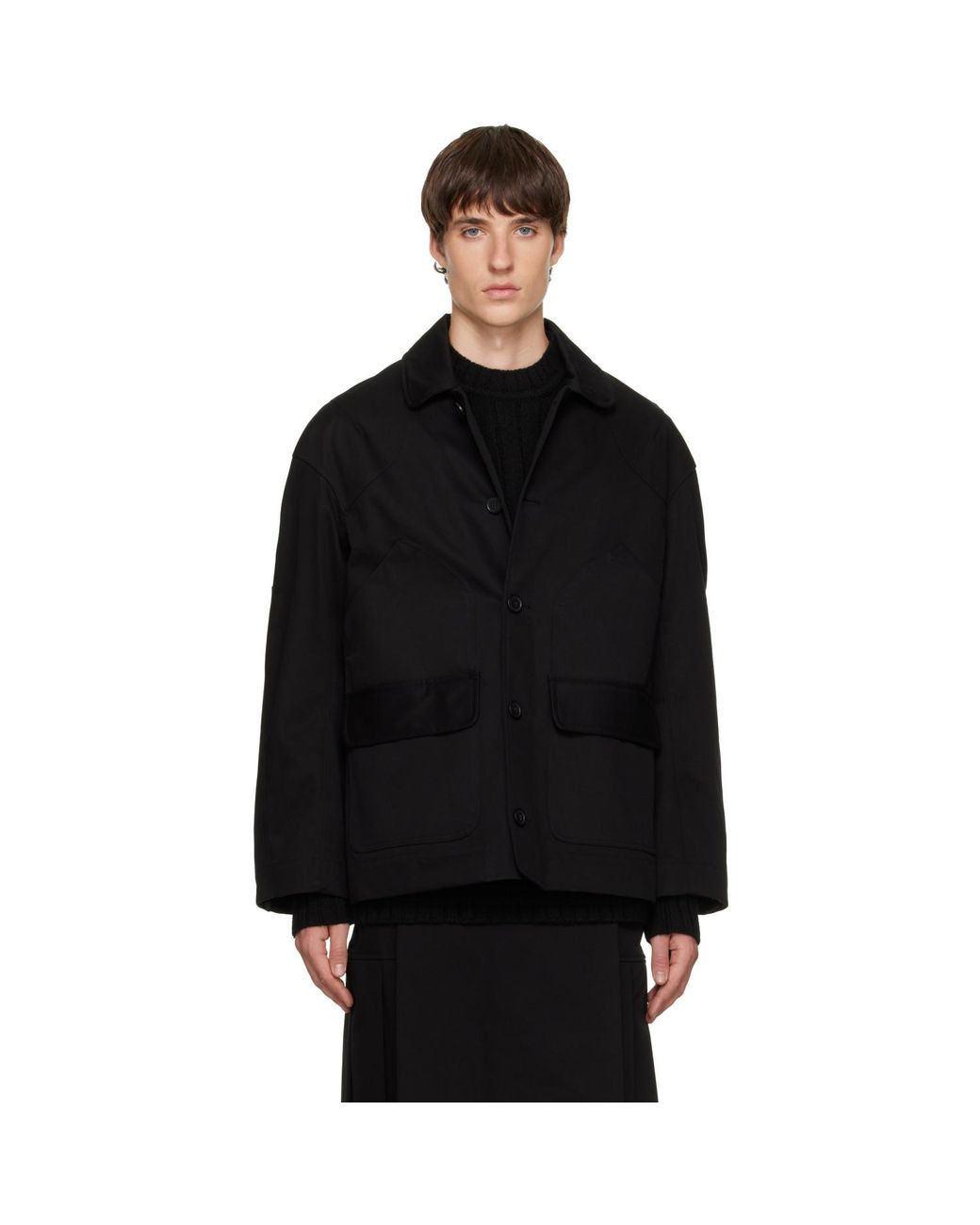 Simone Rocha Black Workwear Field Jacket for men