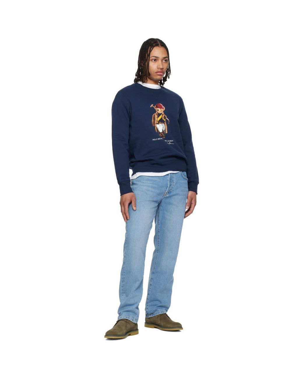 Polo Ralph Lauren Blue Polo Bear Fleece Sweatshirt for men