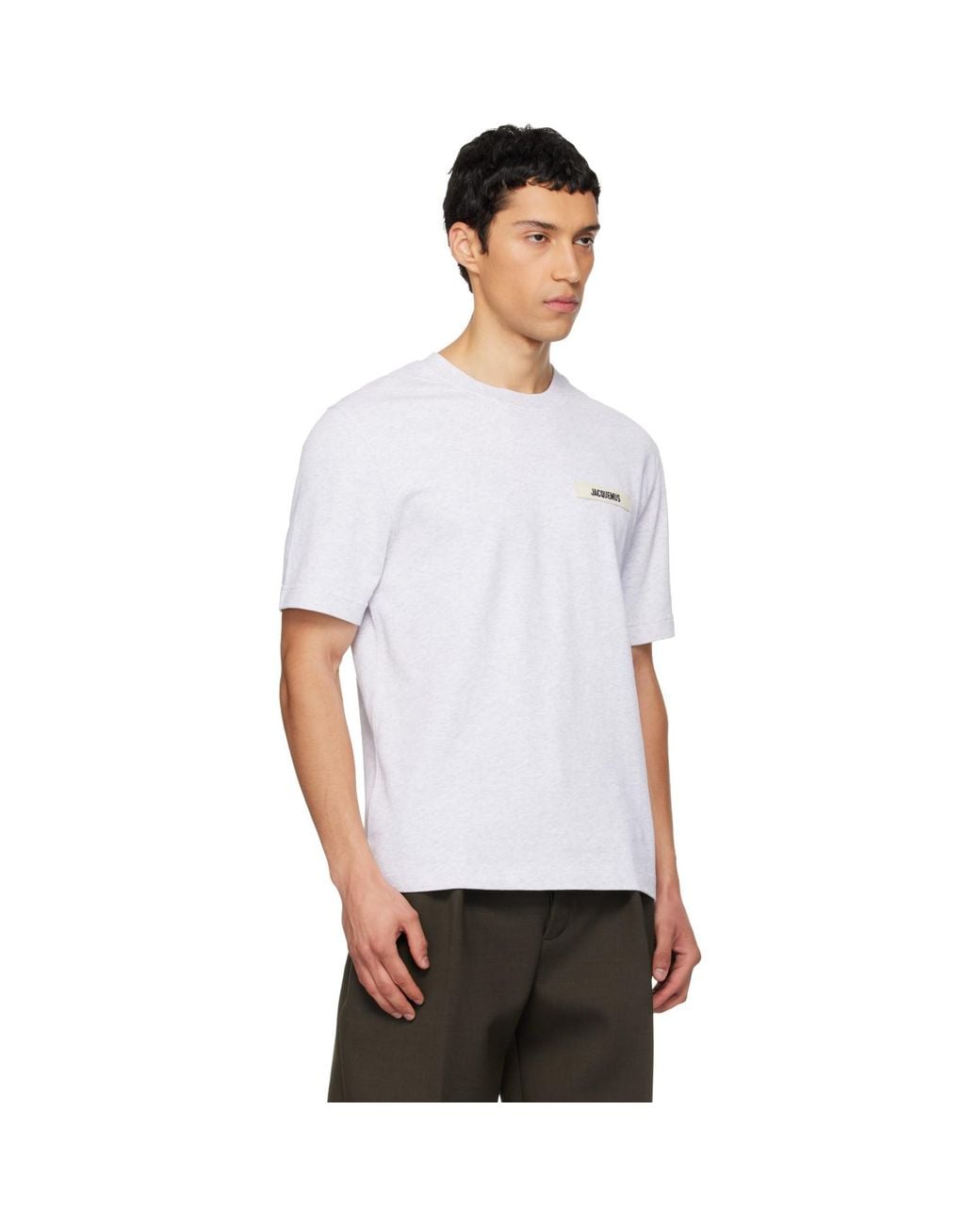 Jacquemus White 'The Gros Grain' T-Shirt for men