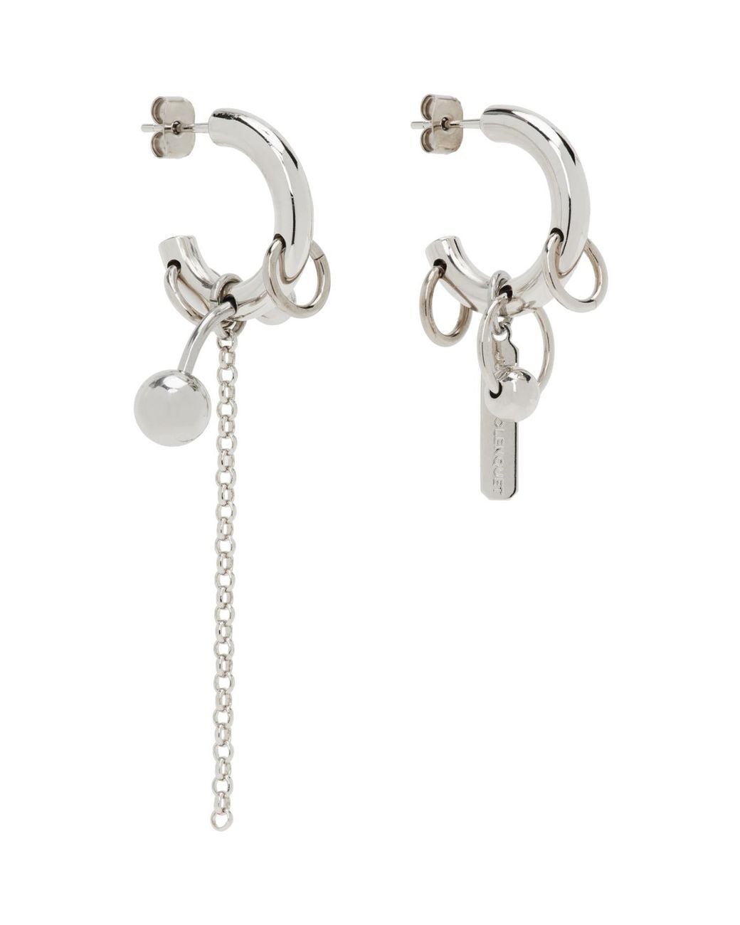 Justine Clenquet White Evie Earrings