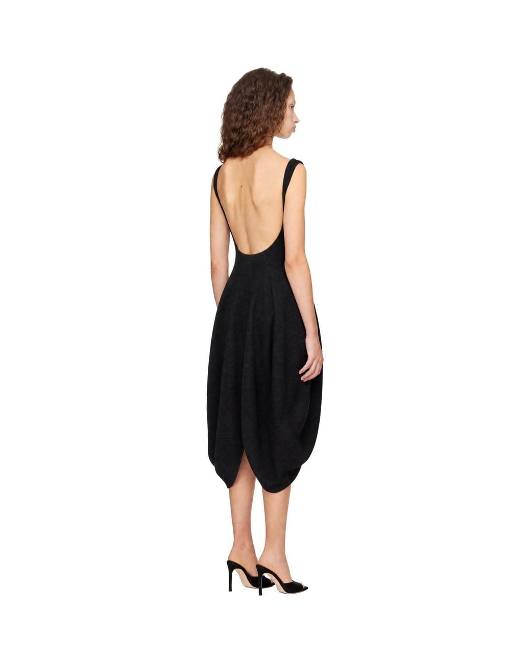Proenza Schouler Black Sukki Draped Viscose Maxi Dress