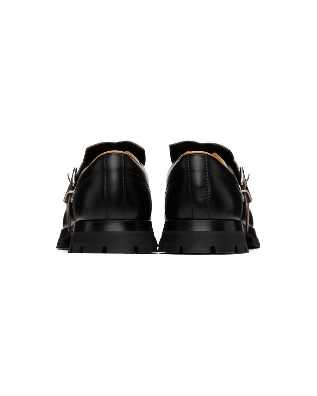 Jil Sander Black Leather Monk Derbys for Men | Lyst Jil Sander Black Leather Monk Derbys for Men | Lyst