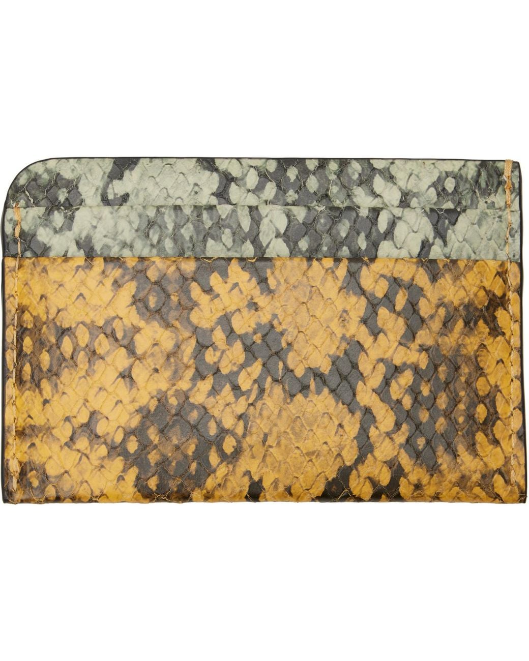 Dries Van Noten Metallic Leather Card Holder
