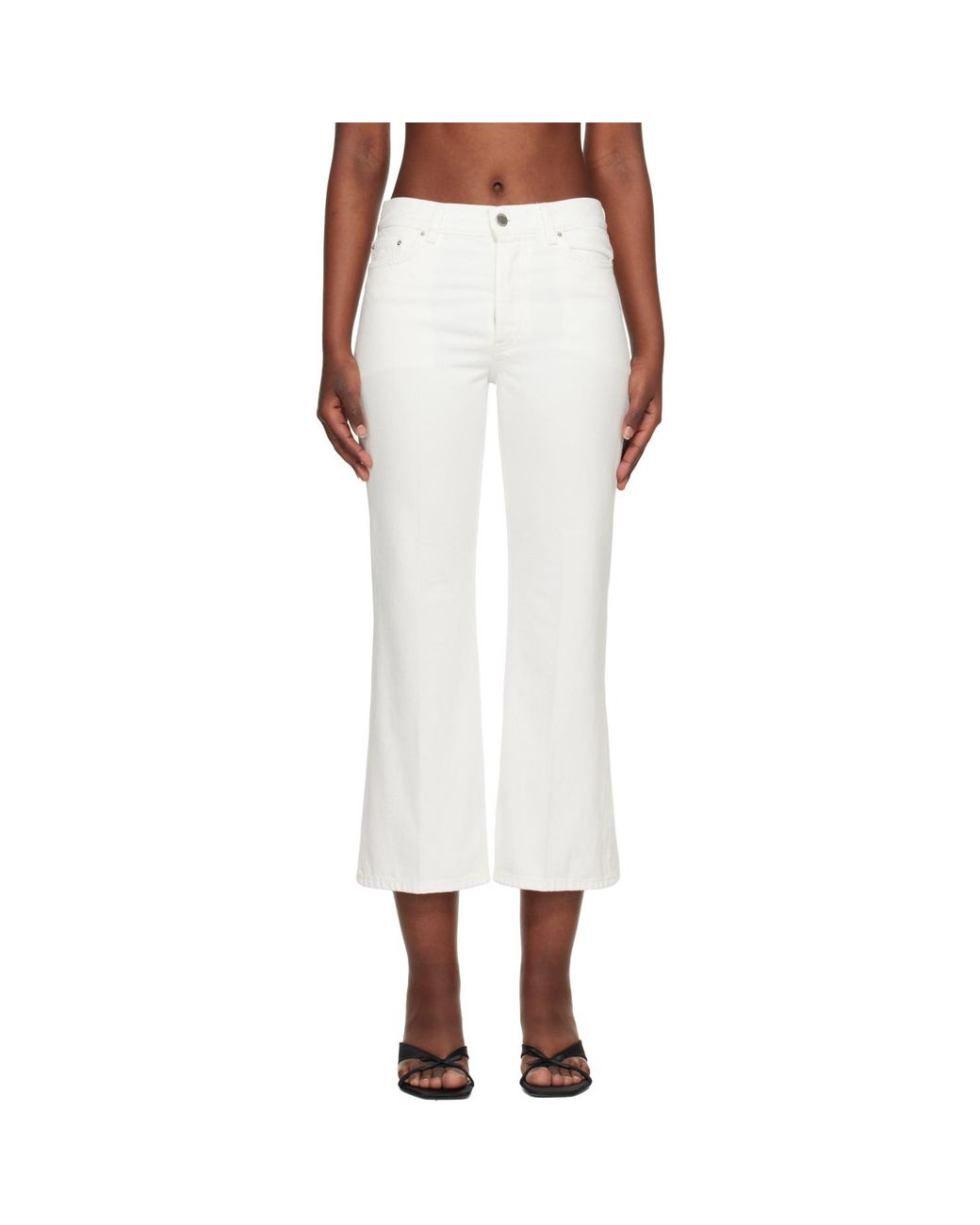 Totême White Kick Flare Jeans