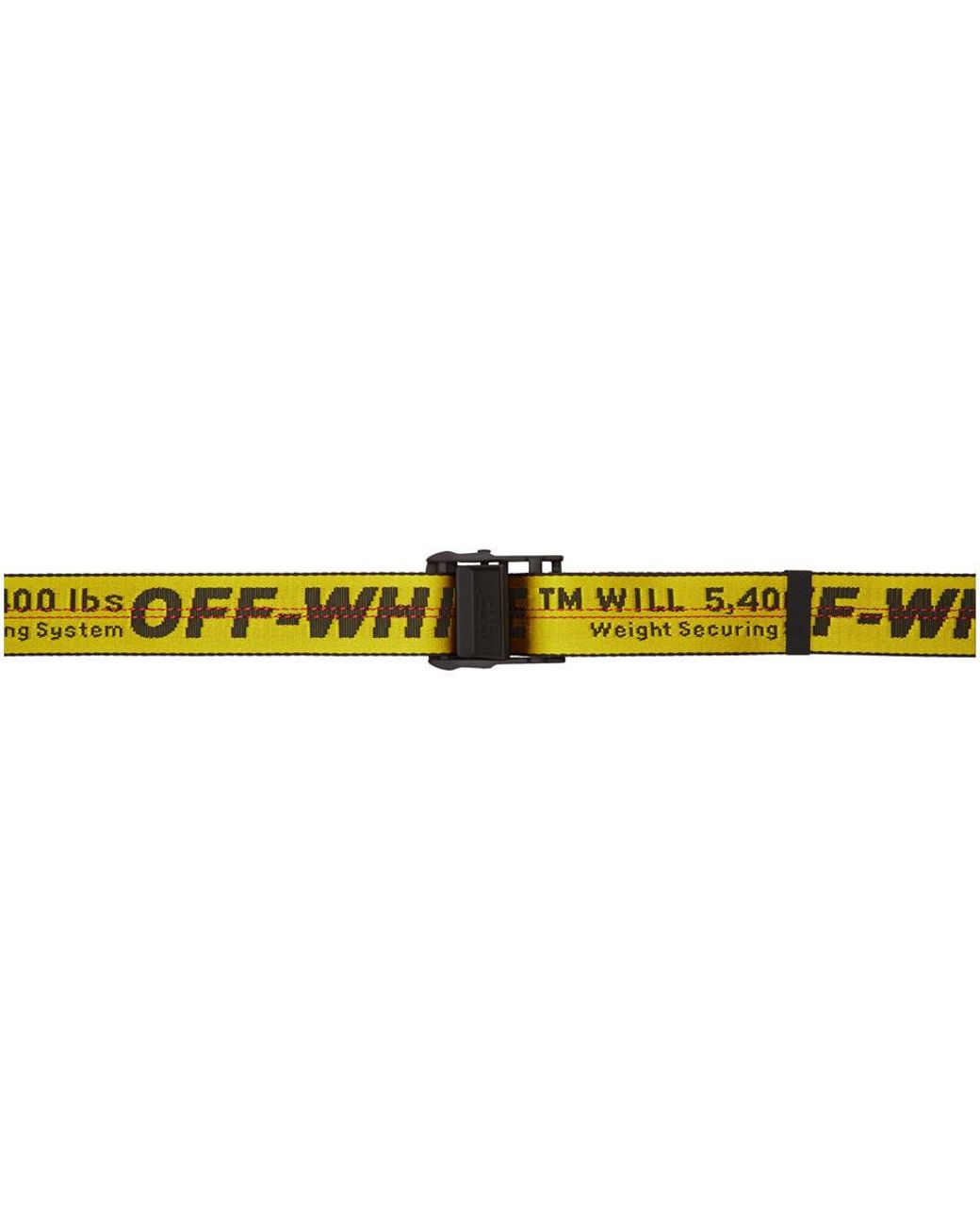 Off White Co Virgil Abloh Synthetic Yellow Industrial Belt
