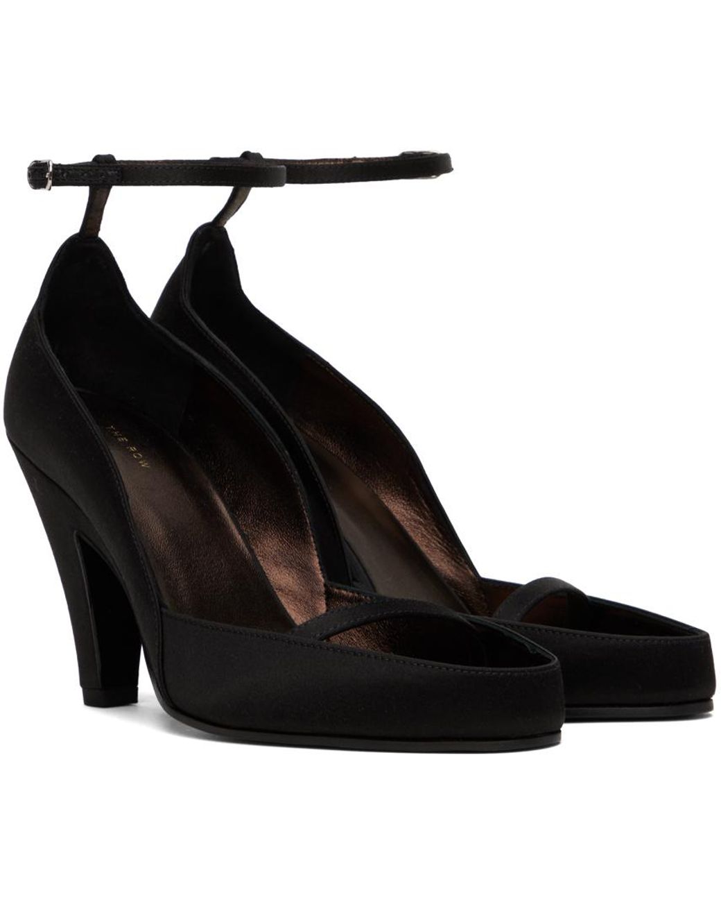 The Row Ankle Strap Heels in Black Lyst UK