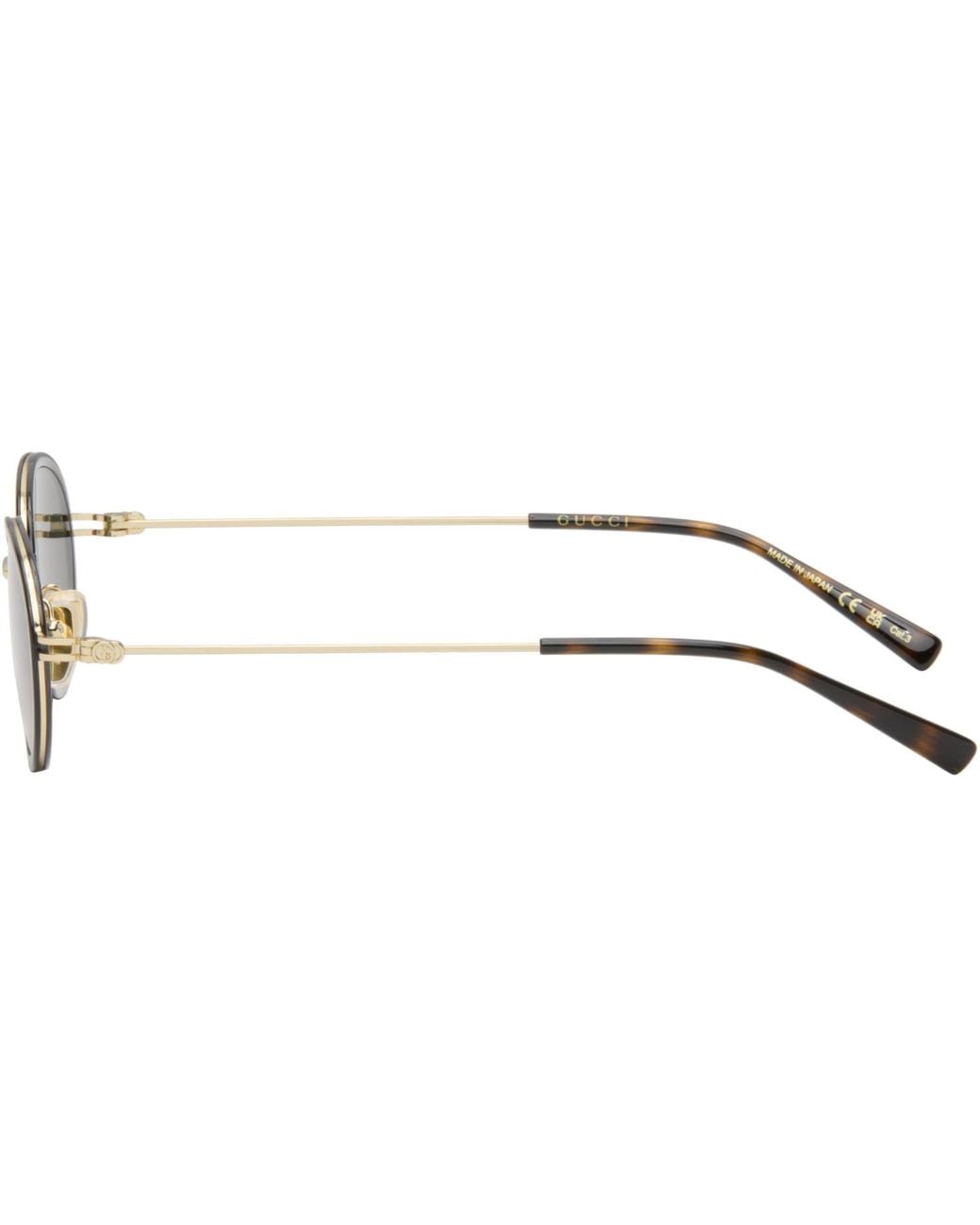 Gucci Black Gg Logo Tiny Sunglasses for men