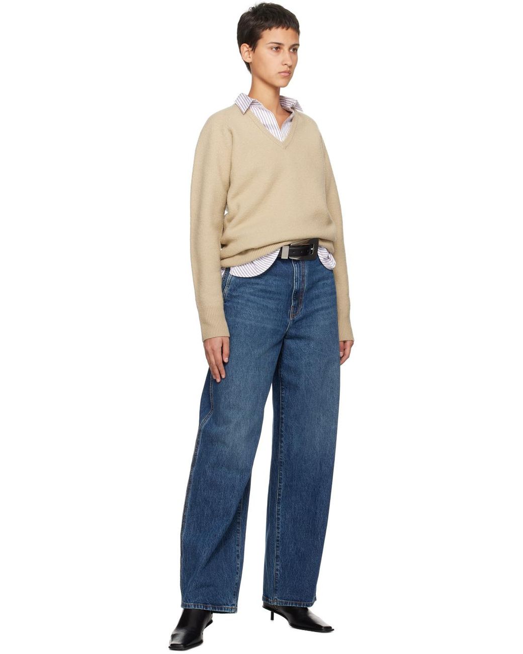 【関税込み】KHAITE インディゴ The Bacall ジーンズ Indigo 'The Bacall' Jeans by KHAITE on Sale