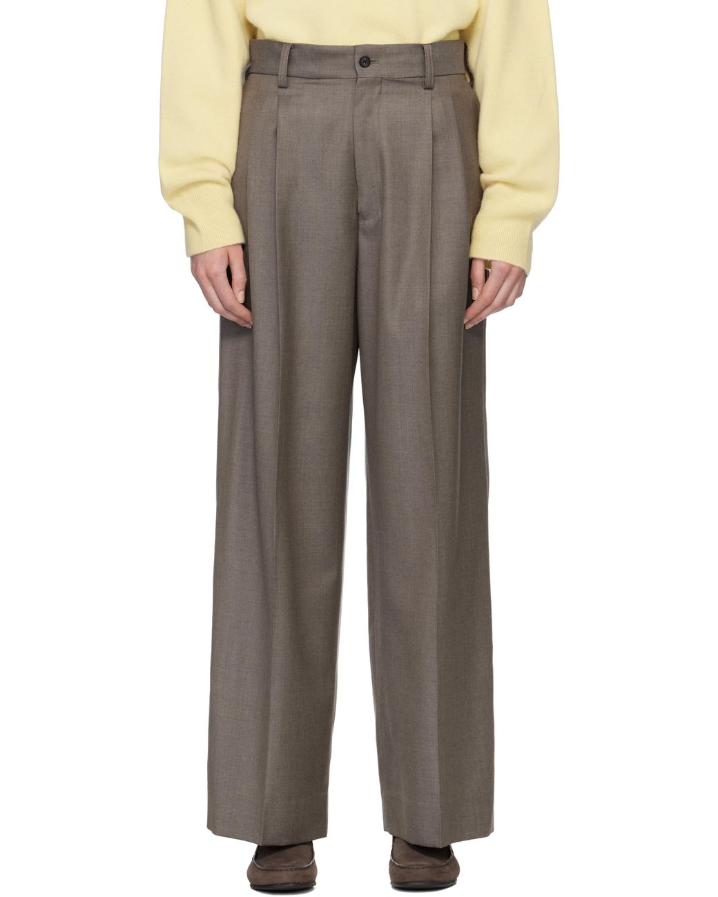 スーツ stein Extra Fine Wool Long Wide EXTRA FINE WOOL LONG WIDE TROUSERS – ssstein