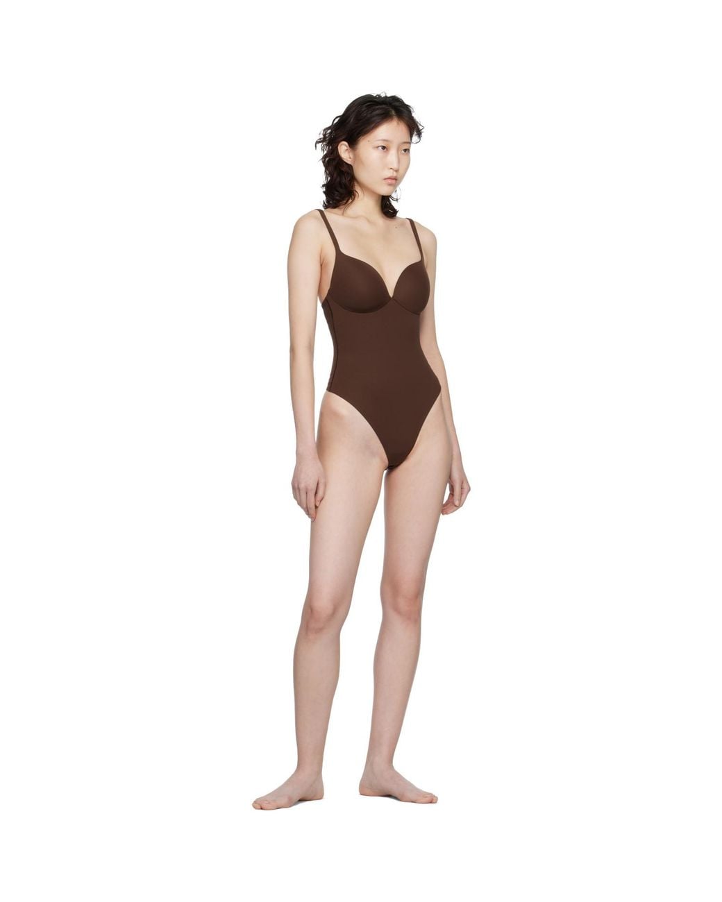 Skims Black Ultimate Body Push-Up Thong Bodysuit