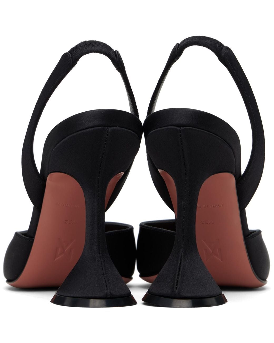 AMINA MUADDI Black Holli 95 Sling Heels