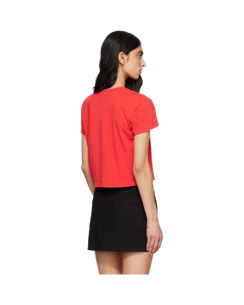 Agolde Red Adine Shrunken T-Shirt