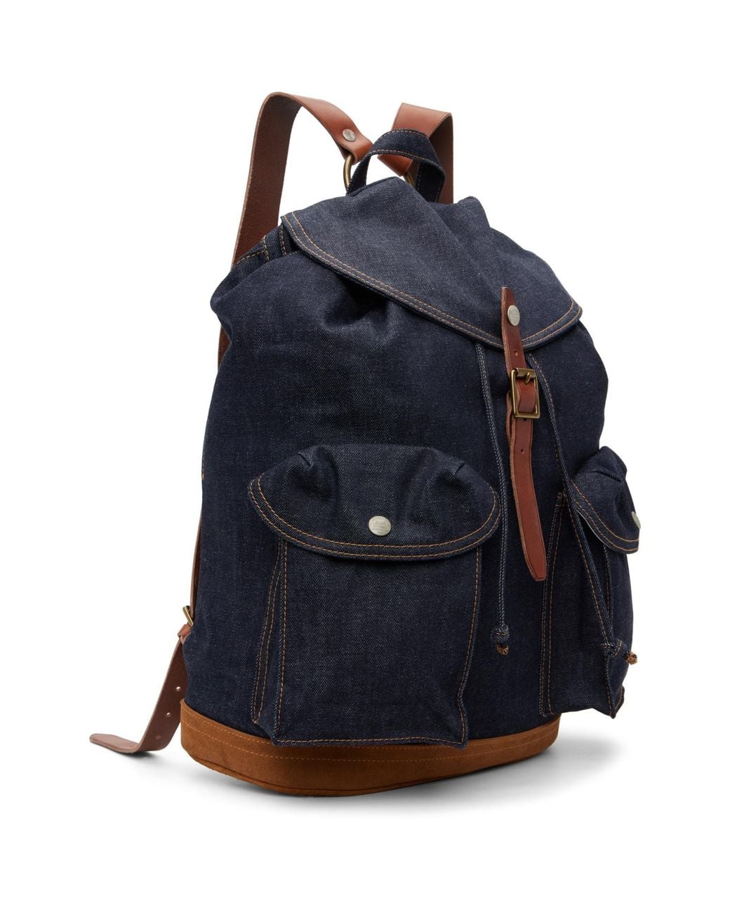 RRL Blue Denim Rucksack Backpack for men