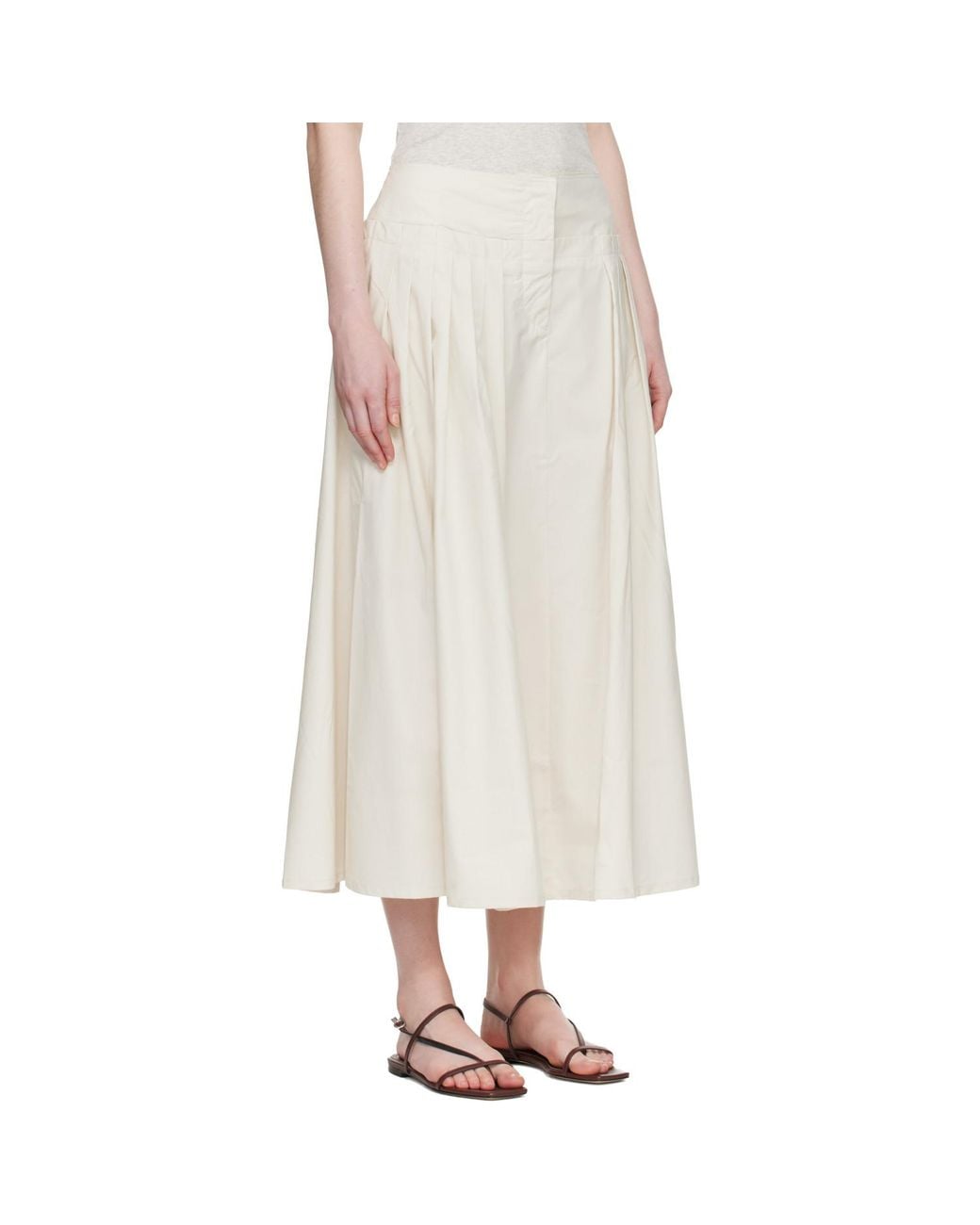 Studio Nicholson Natural Off- Agat Maxi Skirt