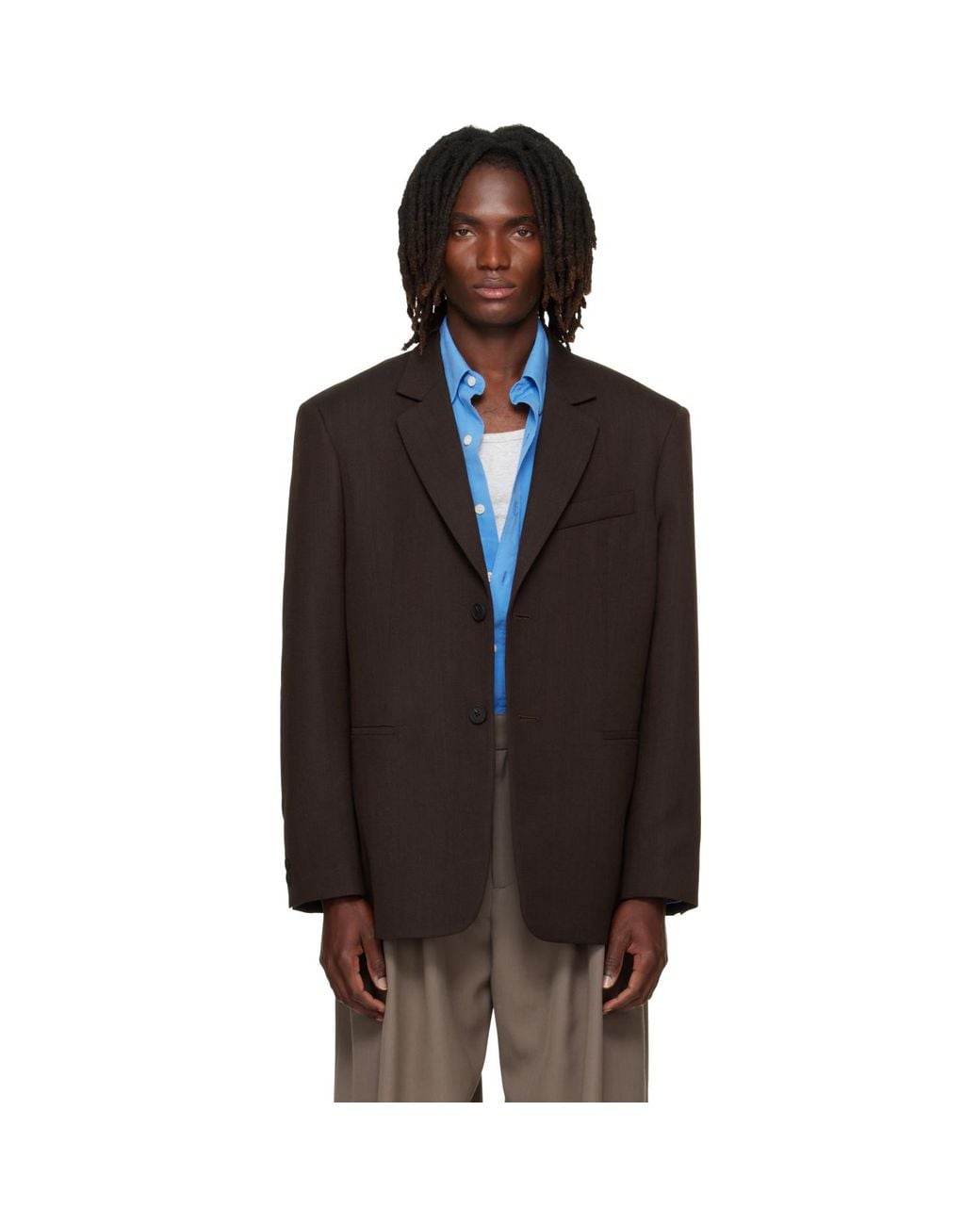 Studio Nicholson Black Roversi Wool Blazer for men