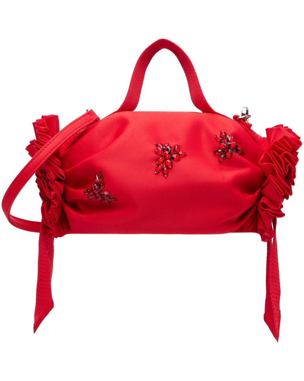 Simone Rocha Red Turbo Mini Double Ribbon Rosette Bag