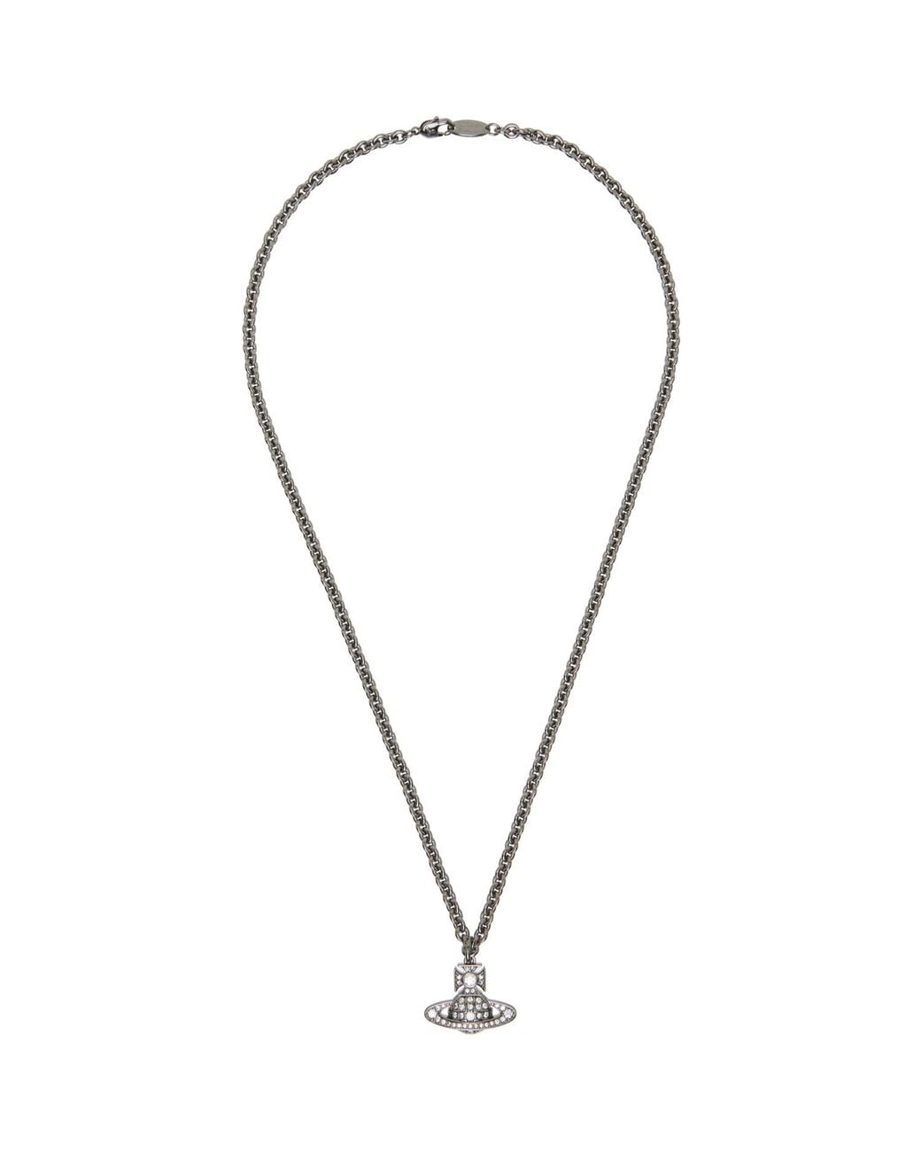 Vivienne Westwood Metallic Carmelo Bas Relief Pendant Necklace for men