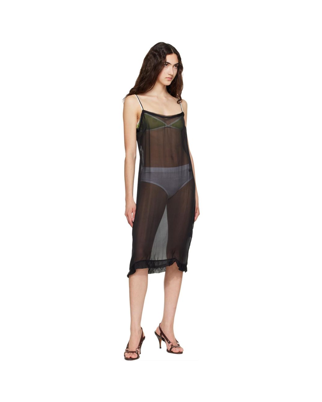 Paloma Wool Black Enos Midi Dress
