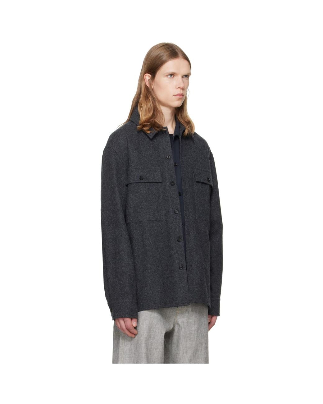 Jil Sander Black Outer Shirt Jacket for men