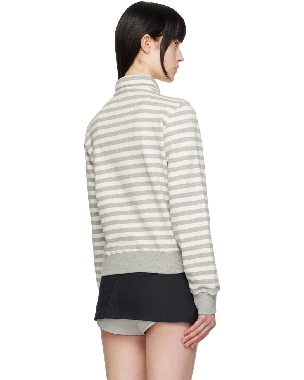 OPEN YY Appliqué Zipup Sweatshirt in Black | Lyst Canada