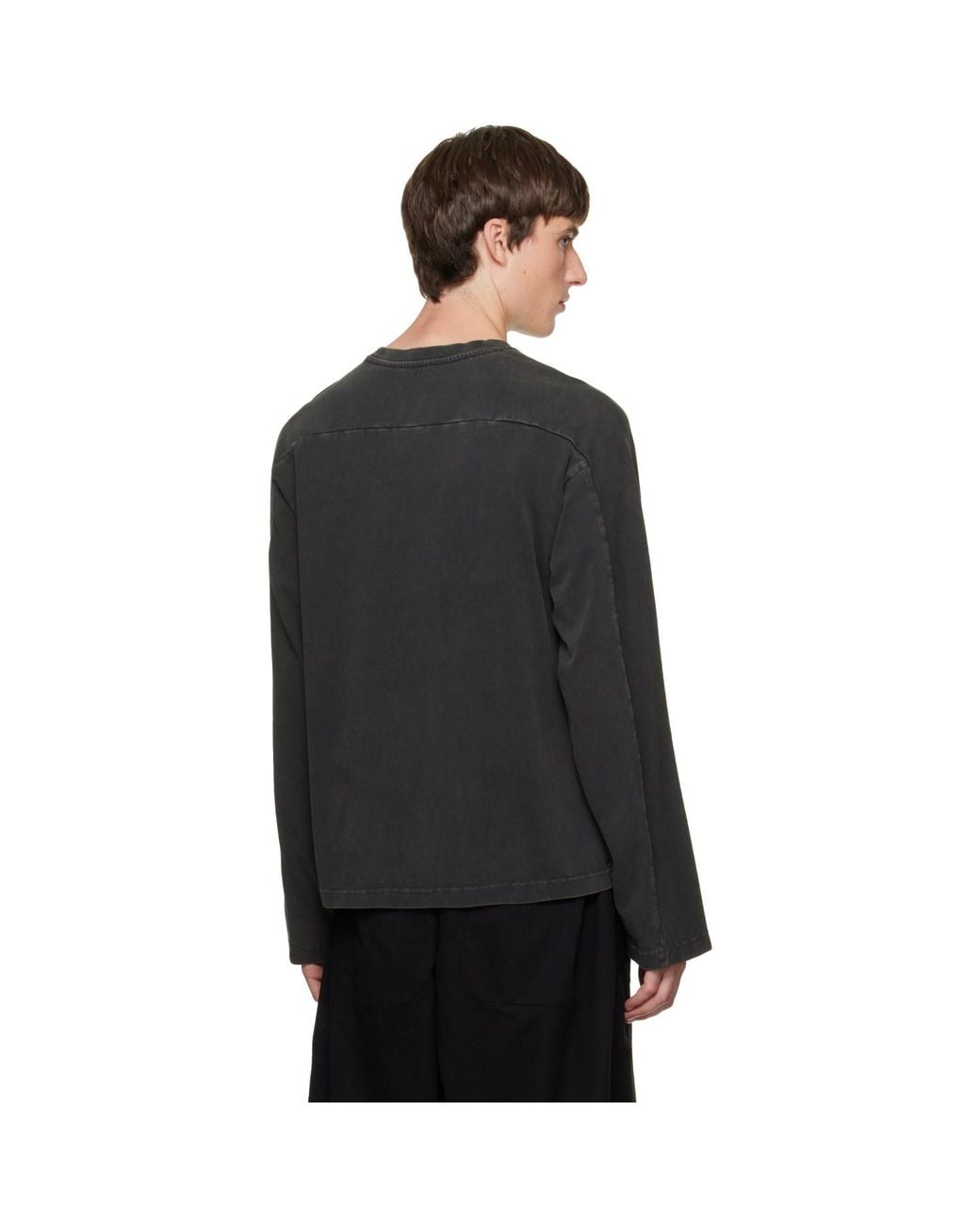 Entire studios Black Heavy Long Sleeve T-Shirt for men