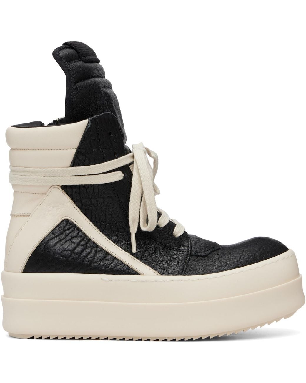Rick Owens Off- Tower Mega Bumper Geobasket Sneakers in Black