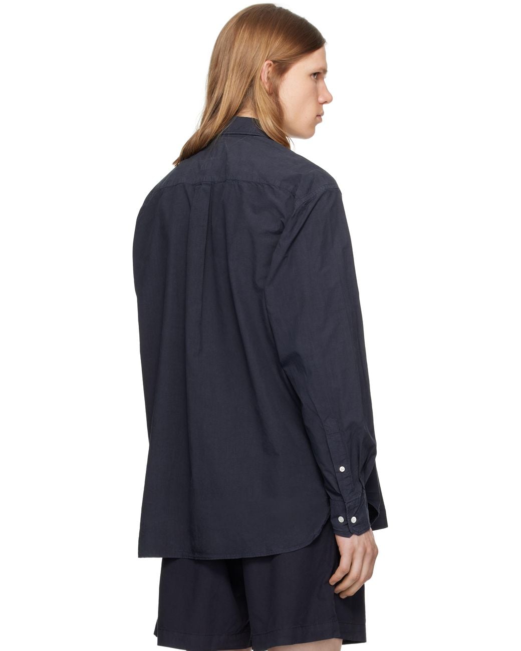 Norse Projects Blue Mo Cotton Tencel Shirt for men