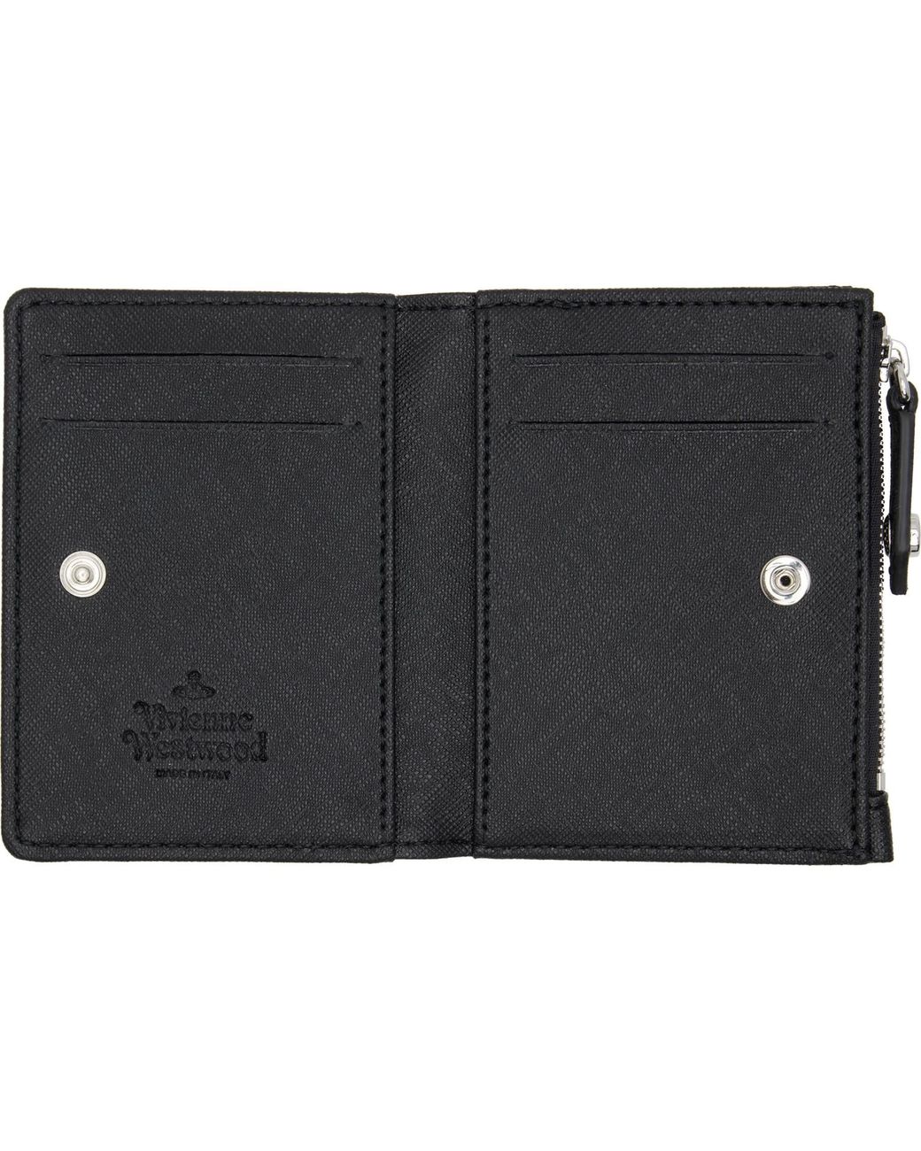 Vivienne Westwood Black Orb Slim Flap Card Holder
