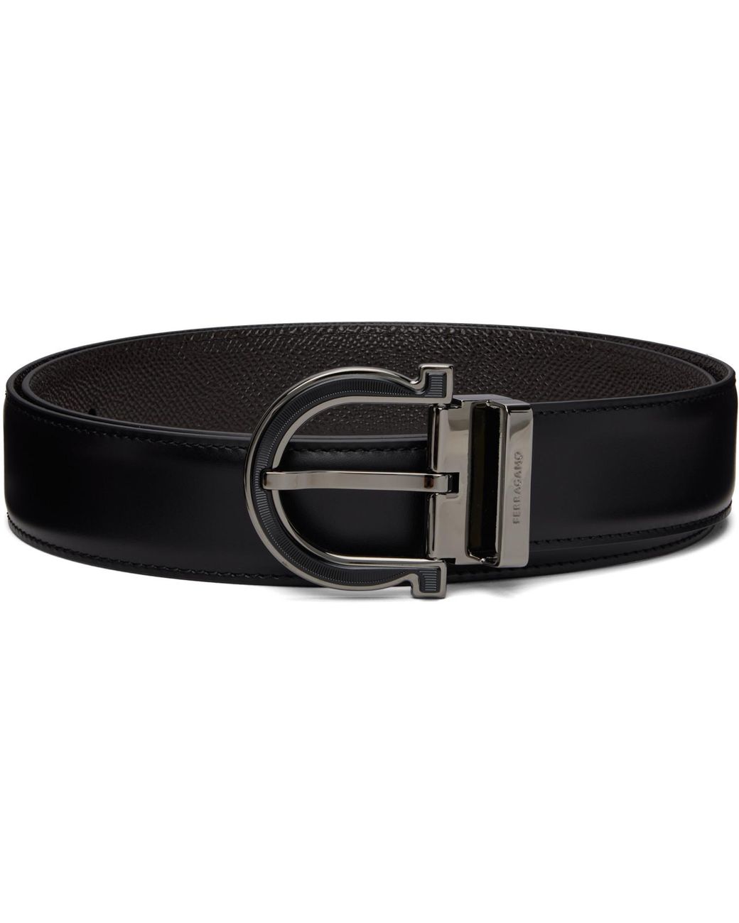 Ferragamo Black Adjustable & Reversible Belt for men