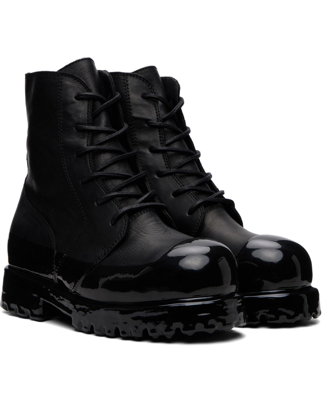 ALEXANDER DIGENOVA Black Duck Boots for men