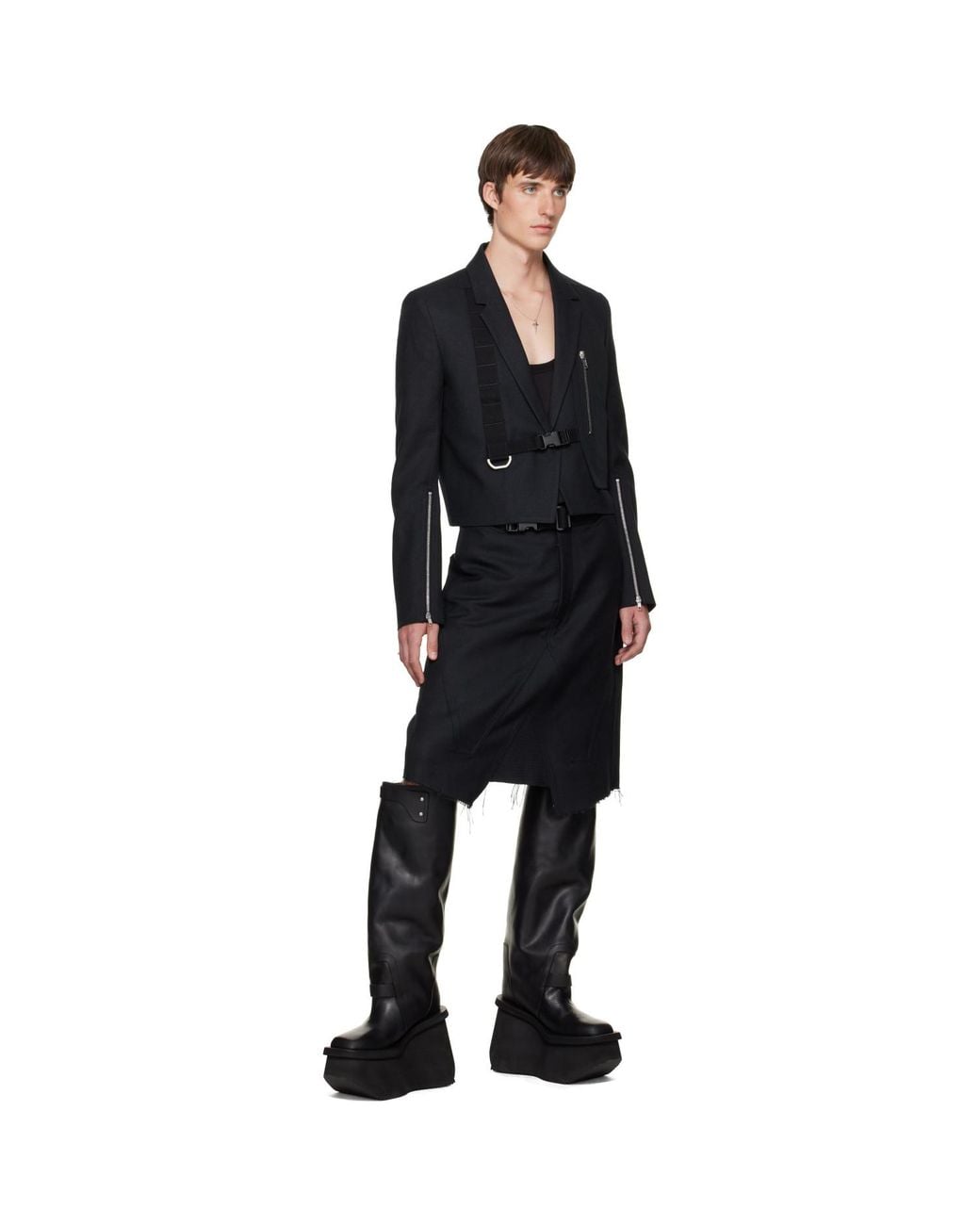 Rick Owens Black Tower Monat Blazer for men