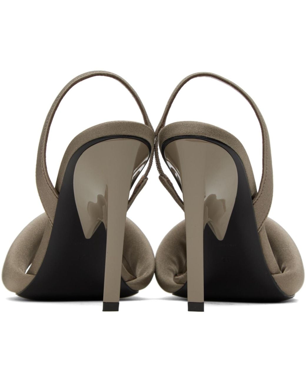 The Attico Metallic Gray Rem Heeled Sandals