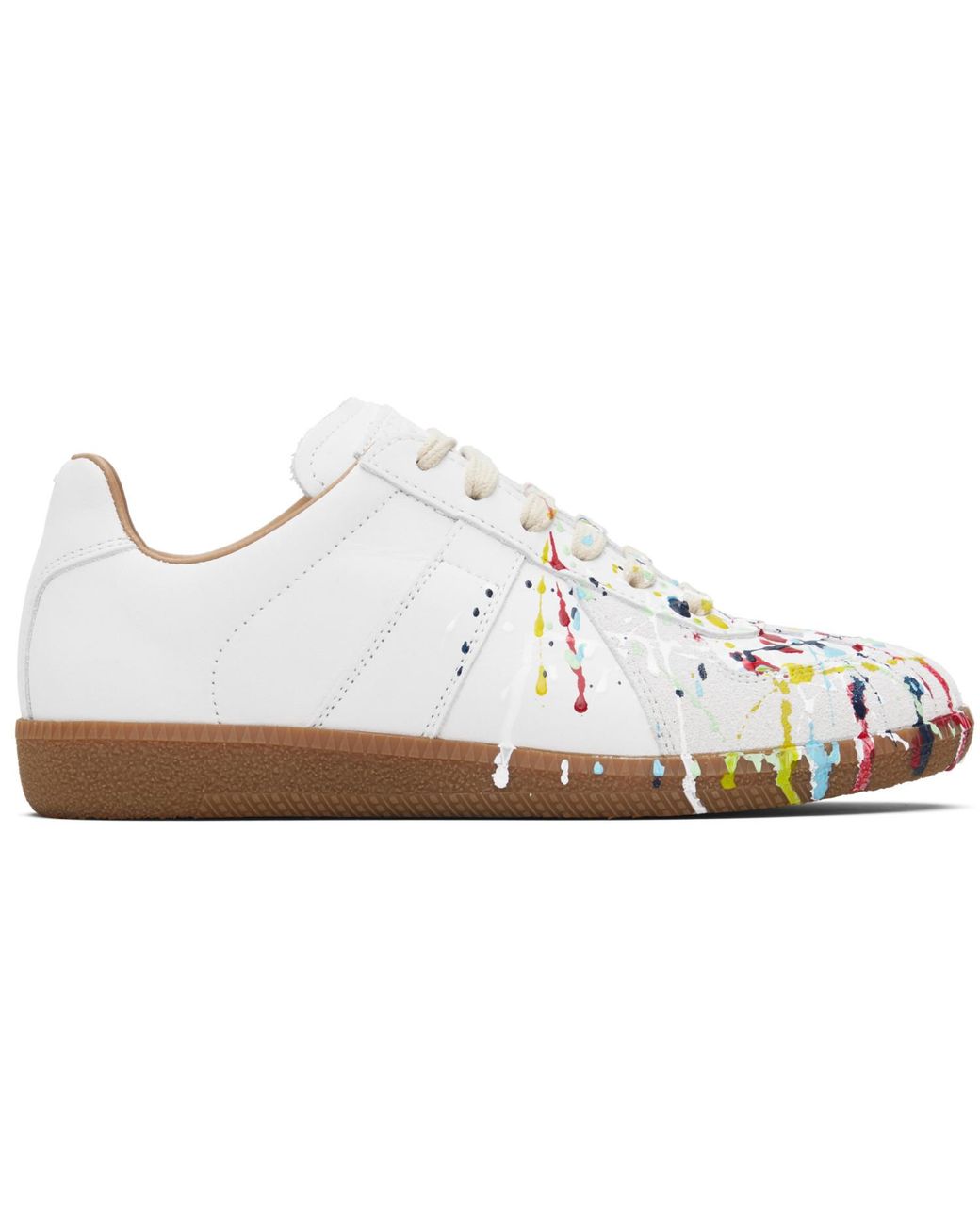 Maison Margiela Black Paint Replica Sneakers