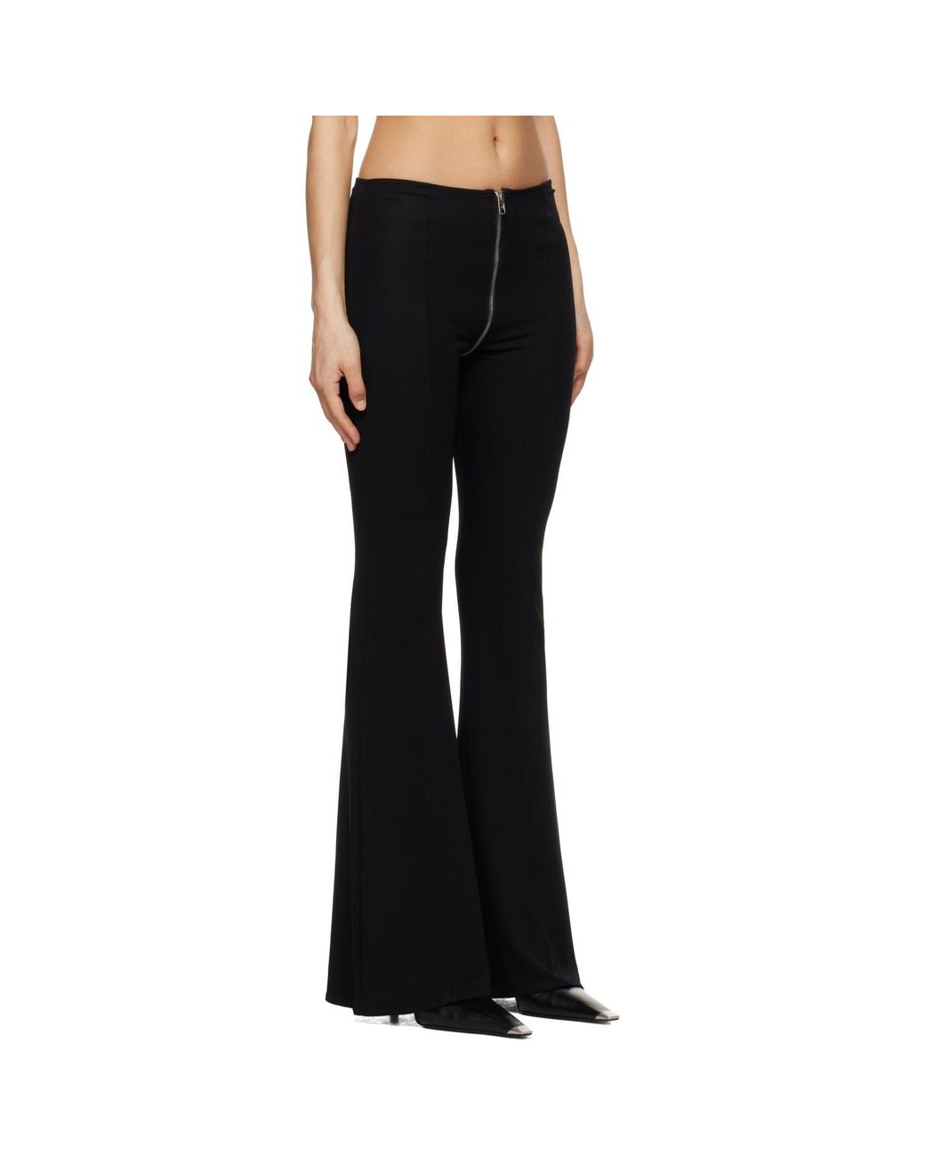 Alexander Wang Black Mid-Rise Zipper Trousers