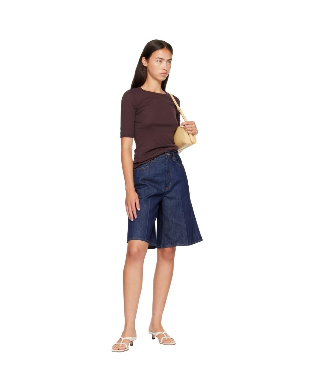 Agolde Blue Nolan Denim Shorts
