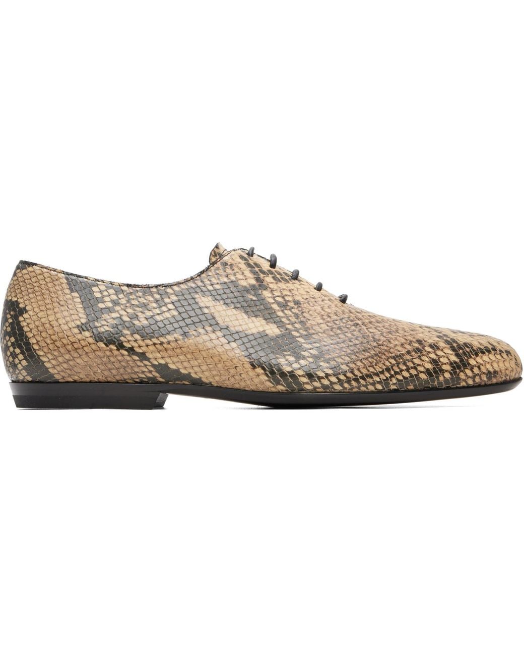 Dries Van Noten Brown Leather Oxfords for men