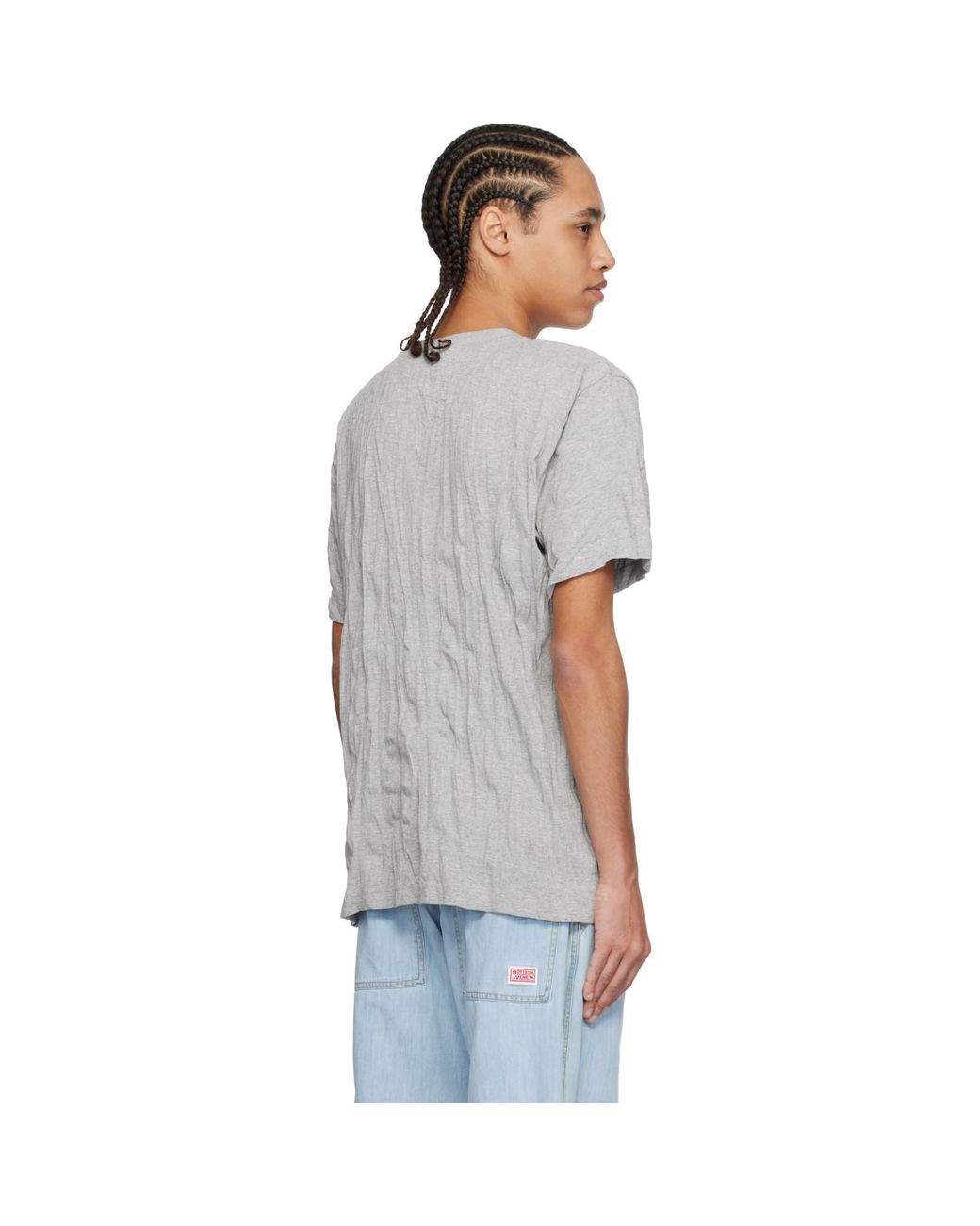 Bottega Veneta Red Crushed Cotton Printed Jersey T-Shirt for men